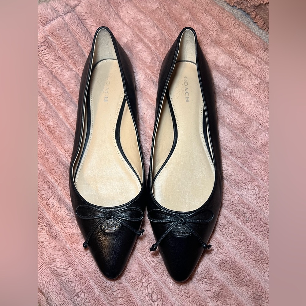 COACH black flats size 10